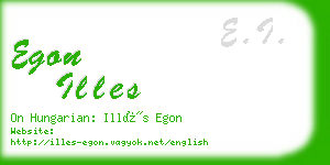 egon illes business card